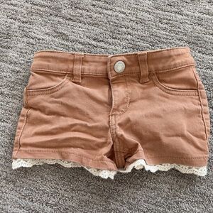 H&M Brown Kids Shorts with Lace Detail 2T